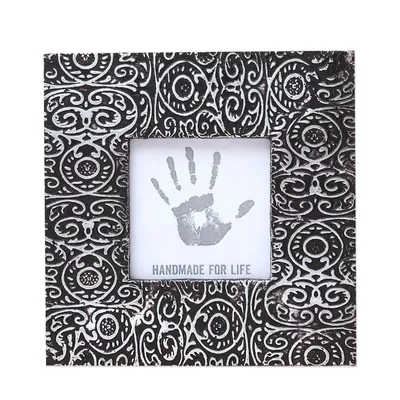 Alternate image for Embossed Aluminum Photo Frame from India 3x3 Creative Vines