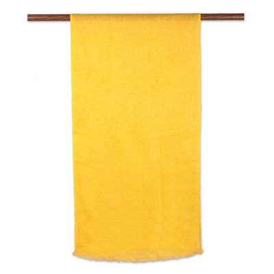 Alternate image for Linen Shawl in Goldenrod Made in India Dreams in Goldenrod