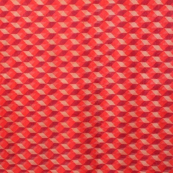 Alternate image for Silk Shawl with Claret Geometric Motifs from India Claret Steps