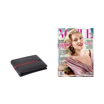 Alternate image for Black Leather Wallet for Men with Multiple Pockets Suave in Red