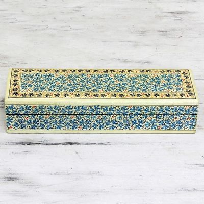 Alternate image for Oil Painted Willow Jewelry Box With Chinar Leaf Motifs Chinar Charm