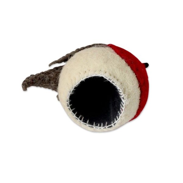 Alternate image for Hand Crafted Wool Holiday Tree Top Bird from India Robins Delight
