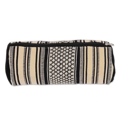 Alternate image for Alabaster and Black Cotton Cosmetic Bag from India Alabaster Stars