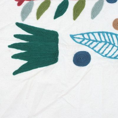 Alternate image for Animal Themed Twin Bedspread Hand Woven in India Jungle Frolic