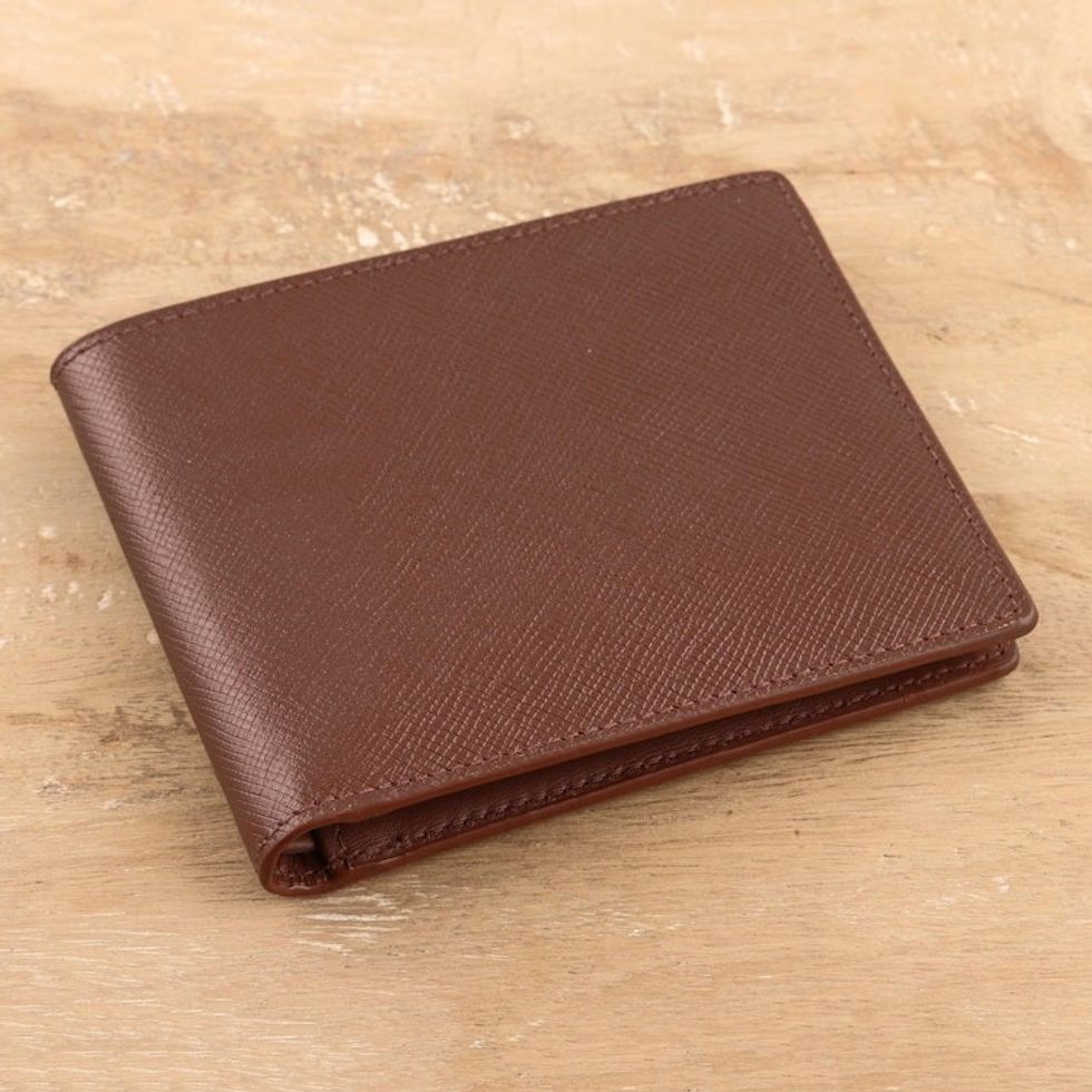 Hand Crafted Men's Brown Leather Wallet 'Versatility'