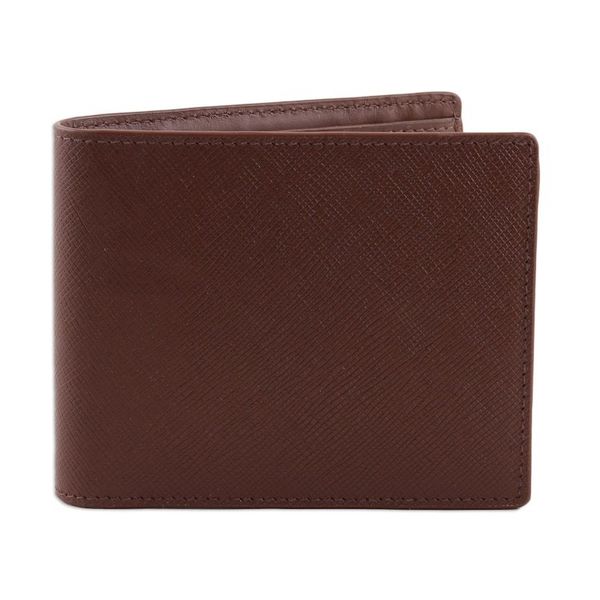 Alternate image for Hand Crafted Mens Brown Leather Wallet Versatility