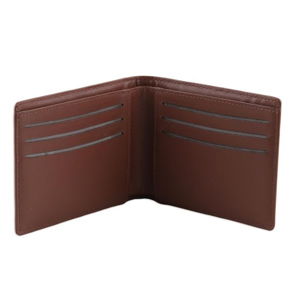 Alternate image for Hand Crafted Mens Brown Leather Wallet Versatility