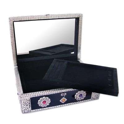 Alternate image for Repousse Brass Jewelry Box Antique Sophistication