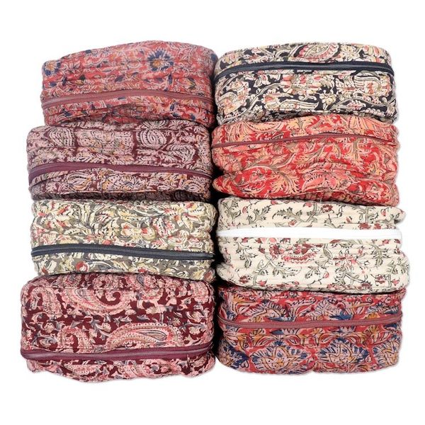 Alternate image for Block-Printed Cotton Travel Bag Travel Ecstasy