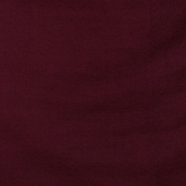 Alternate image for Fringed Wine Wool Shawl with Hand-Woven Geometric Motifs Winter Warmth in Wine