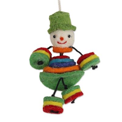 Alternate image for Set of 6 Dapper Doll Wood Felt Ornaments Dapper Dolls