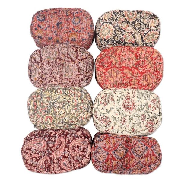 Alternate image for Block-Printed Cotton Travel Bag Travel Ecstasy