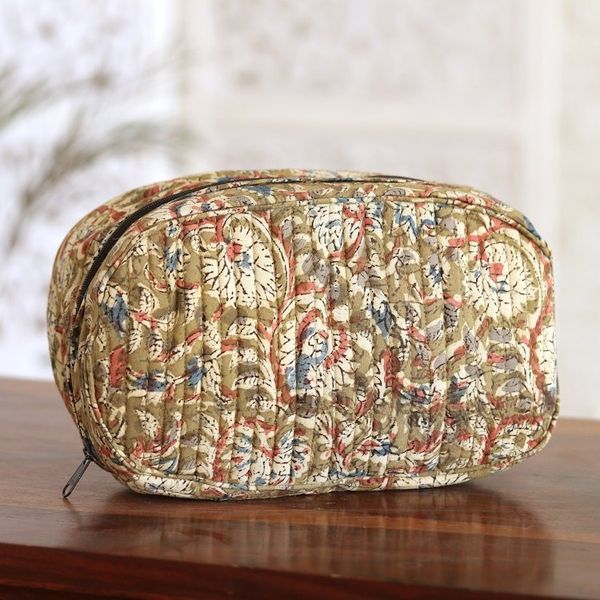Alternate image for Block-Printed Cotton Travel Bag Travel Ecstasy