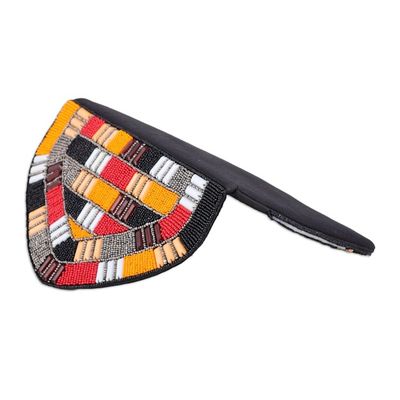 Alternate image for Handcrafted Geometric Beaded Clutch in Vibrant Hues Indias Glamour