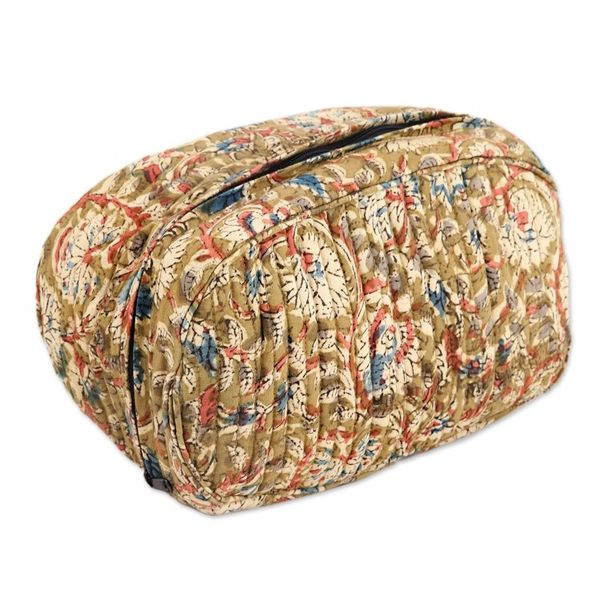 Alternate image for Block-Printed Cotton Travel Bag Travel Ecstasy