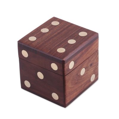 Alternate image for Wood Dice Set with Matching Box from India Game of Chance