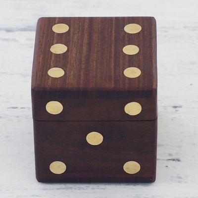 Alternate image for Wood Dice Set with Matching Box from India Game of Chance