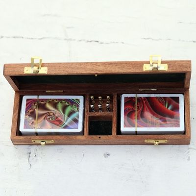 Alternate image for Handcrafted Acacia and Haldu Wood Cribbage Game from India Lucky Minds