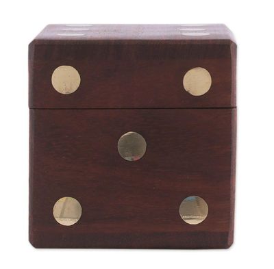 Alternate image for Wood Dice Set with Matching Box from India Game of Chance