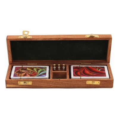 Alternate image for Handcrafted Acacia and Haldu Wood Cribbage Game from India Lucky Minds