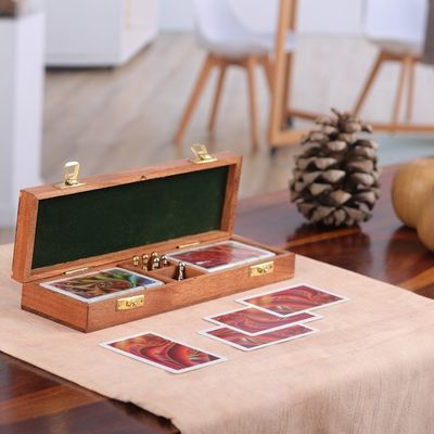 Alternate image for Handcrafted Acacia and Haldu Wood Cribbage Game from India Lucky Minds
