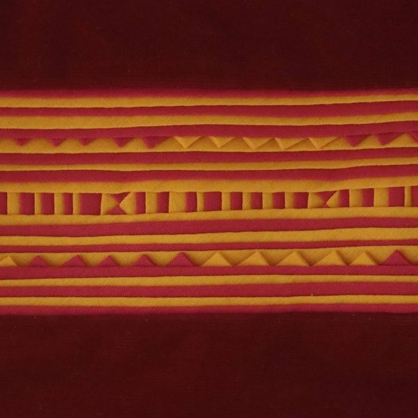 Alternate image for Handmade Lisu Hill Tribe Velvet Jewelry Roll from Thailand Precious Hill Tribe in Red