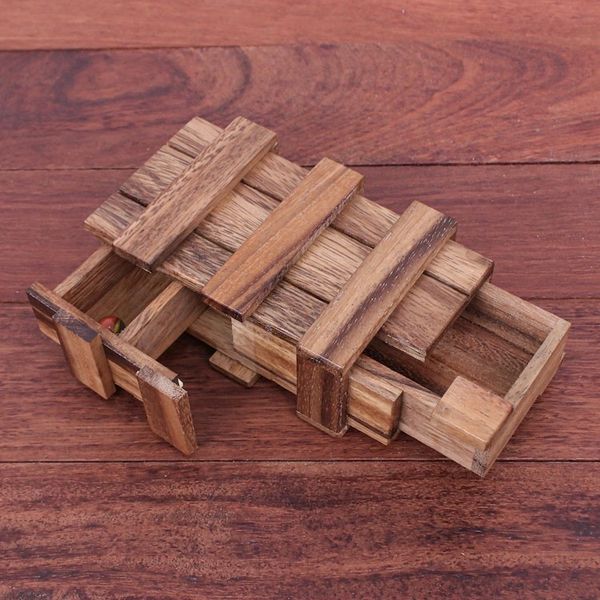 Alternate image for Hand Made Raintree Wood Puzzle Game Double Magic