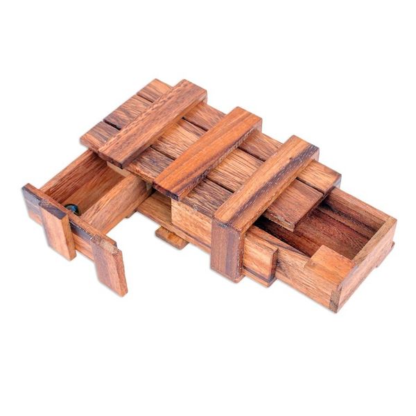 Alternate image for Hand Made Raintree Wood Puzzle Game Double Magic