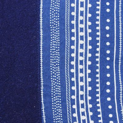 Alternate image for Hand Made Blue Cotton Shoulder Bag Blue Passion