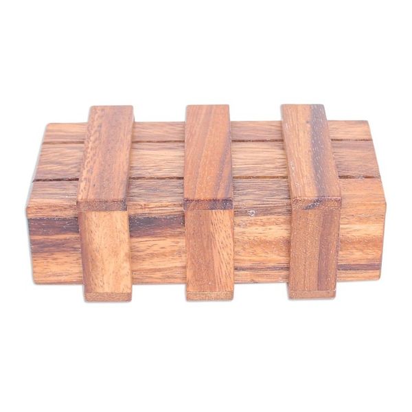 Alternate image for Hand Made Raintree Wood Puzzle Game Double Magic