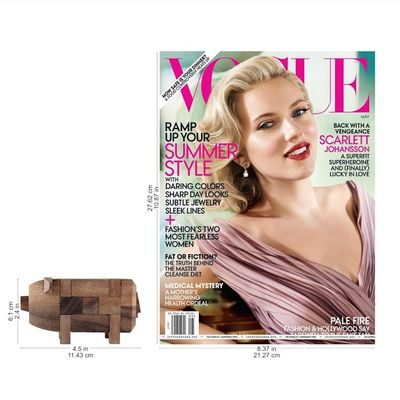 Alternate image for Rain Tree Wood Pig Puzzle from Thailand Piggy Puzzle