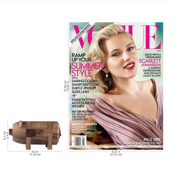 Alternate image for Rain Tree Wood Pig Puzzle from Thailand Piggy Puzzle
