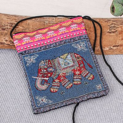 Alternate image for Artisan Crafted Cotton-Blend Sling Mae Rim Elephant in Blue