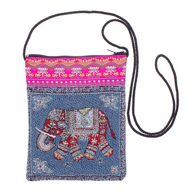 Alternate image for Artisan Crafted Cotton-Blend Sling Mae Rim Elephant in Blue