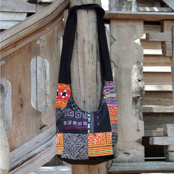 Alternate image for Cotton sling tote bag Hmong Colors