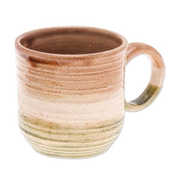 Alternate image for Warm-Toned Ceramic Mug Handcrafted in Thailand Natural Energies