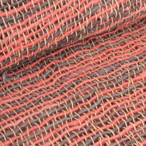 Alternate image for Thai Red and Grey Cotton Scarf Breezy Red and Grey