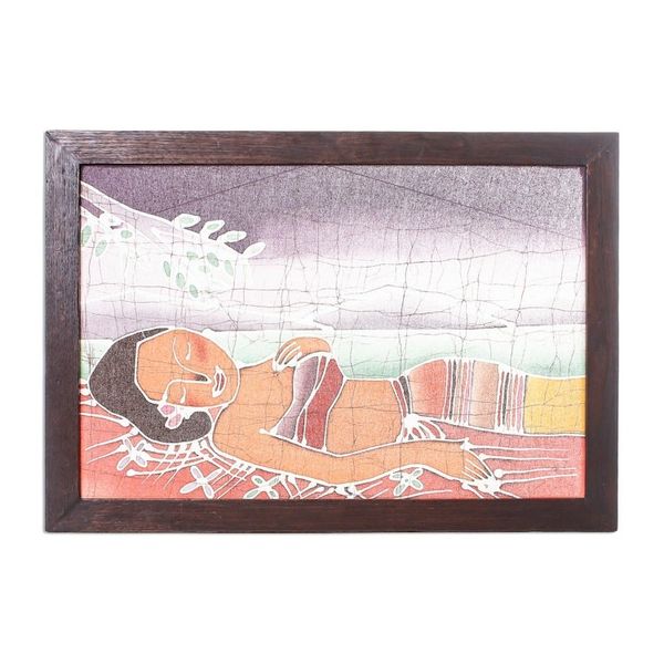 Alternate image for Batik Cotton Wall Hanging Feminine Beauty