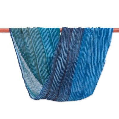 Alternate image for Artisan Crafted 100 Cotton Infinity Scarf from Thailand Seaside Breezes