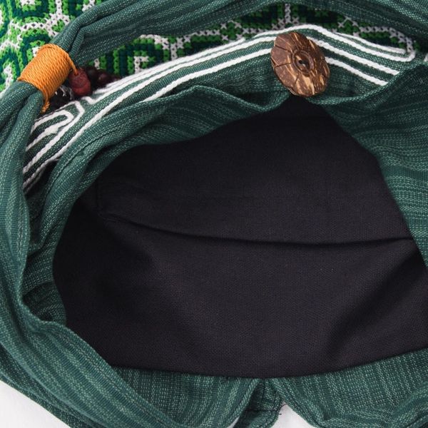 Alternate image for Green Embroidered Shoulder Bag from Thailand Lanna Forest