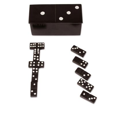 Alternate image for Black Marble Domino Set from Mexico Strategic Chance