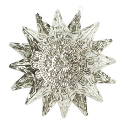 Alternate image for Artisan Crafted Tin Star Ornament 8 Inch Light of Bethlehem