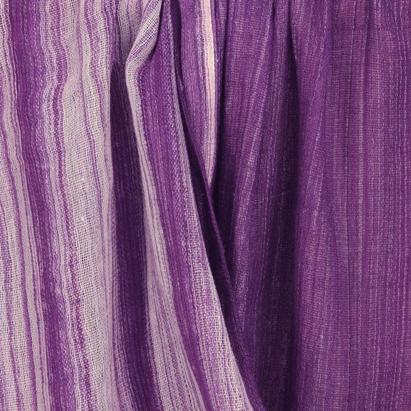 Alternate image for Hand Woven 100 Cotton Infinity Scarf in Purple and White Purple Skies