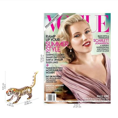 Alternate image for Small Cedar Wood Tiger Alebrije Sculpture Brilliant Tiger