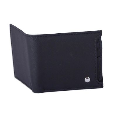 Alternate image for Mens Black Leather Wallet with Removable Card Case Nocturnal Trail Blazer