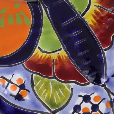 Alternate image for Hand-Painted Ceramic Butterfly Wall Sculpture from Mexico Hacienda Butterfly