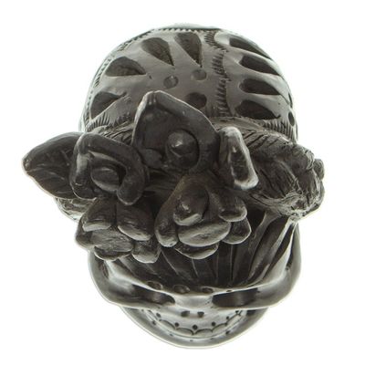 Alternate image for Barro Negro Skull Figurine from Mexico Dark Frida