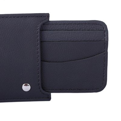Alternate image for Mens Black Leather Wallet with Removable Card Case Nocturnal Trail Blazer