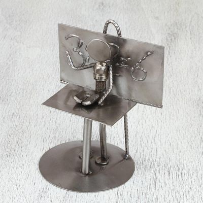 Alternate image for Collectible Recycled Car Parts and Metal Sculpture Rustic Rustic Professor