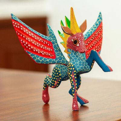 Alternate image for Oaxacan Folk Art Pegasus Alebrije Rainbow Pegasus